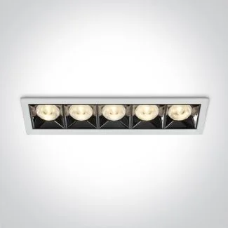 ONE LIGHT 50506B/W/W Avgi biały wpust z odbłyśnikiem ciemny chrom COB LED 3000K 20W