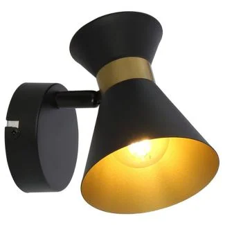 REALITY 835701-02 Breda kinkiet 1 płomienny czarno/złoty