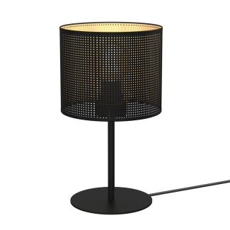 LUMINEX 5256 oprawa przenośna Loft shade lampa stołowa czarny złoty