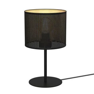 LUMINEX 5256 oprawa przenośna Loft shade lampa stołowa czarny złoty