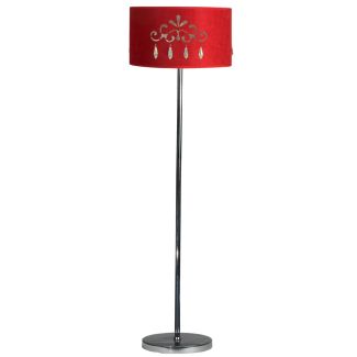 CANDELLUX 51-81158 DECOR LAMPA PODŁOGOWA CZERWONA 1X60W E27 + ABAŻUR 77-30729