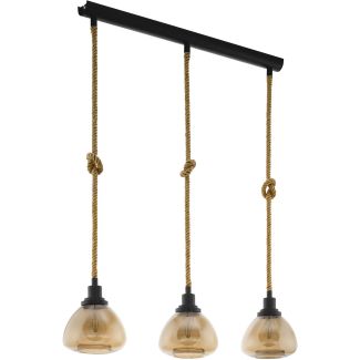 EGLO 43192 HL/3 E27 SCHWARZ/SEIL/AMBER RAMPSIDE