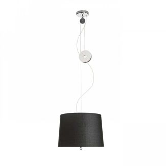 RENDL R12478 LEVITA wisząca regulowana czarna chrom 230V E27 42W