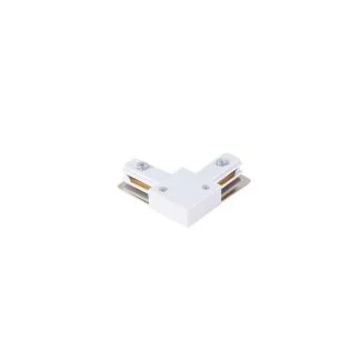 AZZARDO AZ4738 TRACK 1LINE L CONNECTOR WH TECHNICAL COMPONENT WHITE łącznik 1-fazowy