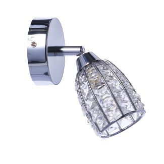 CANDELLUX 91-13385 SHIBA LAMPA KINKIET CHROMOWY 1X15W G9 KLOSZ BEZBARWNY