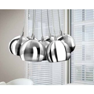 AZZARDO PL-6084-CH-WH / AZ1043 Noa 7 (chrome/white) Lampa wisząca