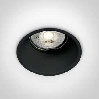 ONE LIGHT 10105TG/B Chulu czarny wpust z oprawką GU10 50W