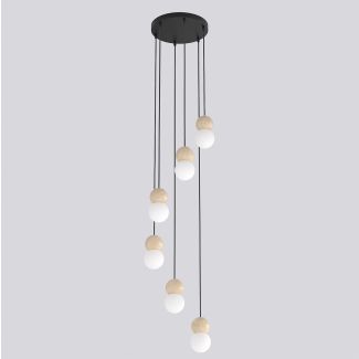 EMIBIG 1675/6 LOOP 6 BLACK LAMPA WISZĄCA