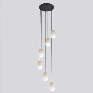 EMIBIG 1675/6 LOOP 6 BLACK LAMPA WISZĄCA