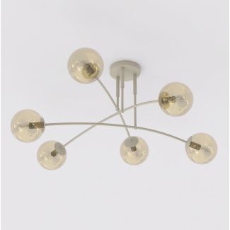 EMIBIG 1686/6 PREGOS 6 MOKKA MIODOWY LAMPA SUFITOWA