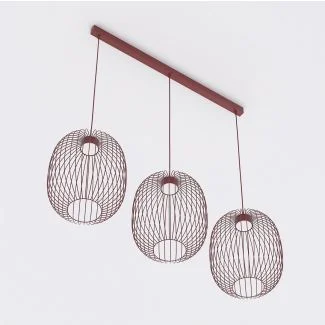 EMIBIG 1700/3 MANTRA 3 BURGUNDY Lampa wisząca