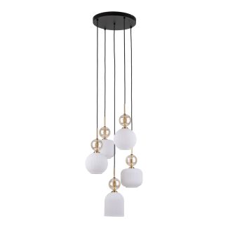 TK-LIGHTING 11593 SOPHIA COGNAC WHITE LAMPA WISZACA 5XE14