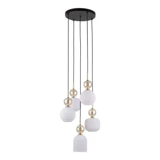 TK-LIGHTING 11593 SOPHIA COGNAC WHITE LAMPA WISZACA 5XE14
