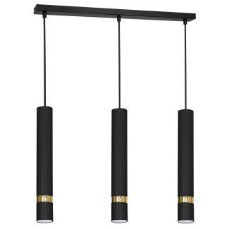 LUMINEX 1555 oprawa sufitowa Reno żyrandol czarny złoty