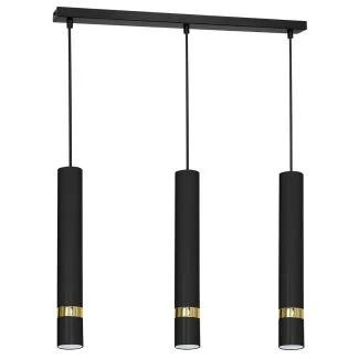 LUMINEX 1555 oprawa sufitowa Reno żyrandol czarny złoty