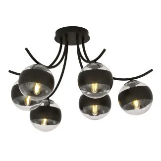 EMIBIG 1111/6 LAMPA SUFITOWA BOSTON 6 BLACK/STRIPE
