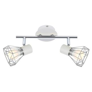 CANDELLUX 92-61348 VERVE LISTWA 2X40W E14 BIAŁY ABAŻUR CHROM