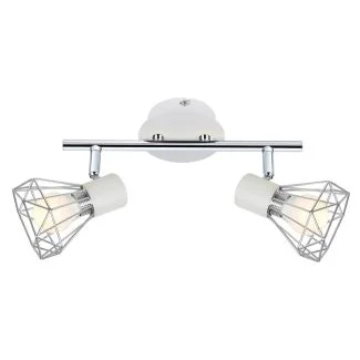 CANDELLUX 92-61348 VERVE LISTWA 2X40W E14 BIAŁY ABAŻUR CHROM