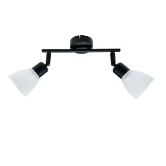 CANDELLUX 92-29584 Costa listwa 2x40W E14 czarny klosz biały