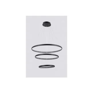 AZZARDO AZ4428 BRIGHTON 3 BK DECORATIVE PENDANT BLACK