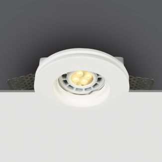 ONE LIGHT 10105GT1 Milia biały gipsowy wpust z oprawką GU10 MR16 50W