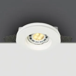 ONE LIGHT 10105GT1 Milia biały gipsowy wpust z oprawką GU10 MR16 50W