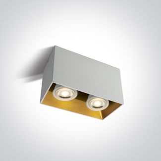 ONE LIGHT 12205TA/W Sinasos 2 biała oprawa sufitowa z oprawką GU10 MR16 2x10W