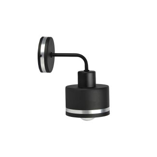CANDELLUX 21-00422 WAMA LAMPA KINKIET CZARNY 1X40W E27 KLOSZ CZARNY+SREBRNY