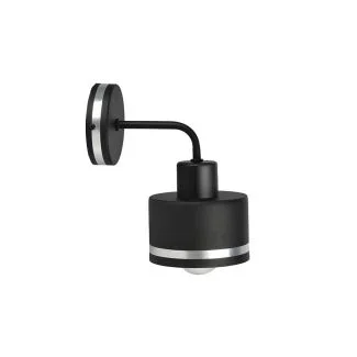 CANDELLUX 21-00422 WAMA LAMPA KINKIET CZARNY 1X40W E27 KLOSZ CZARNY+SREBRNY