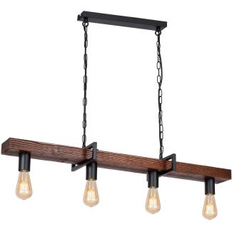 LUMINEX 666 żyrandol Hard dark wood/black 4