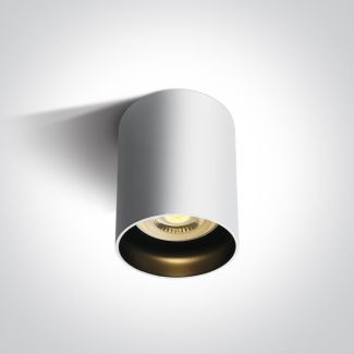 ONE LIGHT 12105N/W Muzaki biała oprawa sufitowa z czarnym odbłyśnikiem i oprawką GU10 MR16 10W