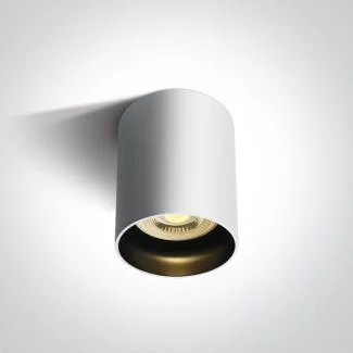ONE LIGHT 12105N/W Muzaki biała oprawa sufitowa z czarnym odbłyśnikiem i oprawką GU10 MR16 10W