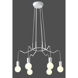 CANDELLUX 36-71026 BASSO LAMPA WISZĄCA 6X40W E27 BIAŁY MATOWY