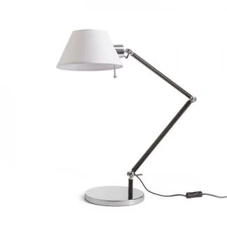 RENDL R13283 MONTANA stołowa biała/czarna chrom 230V E27 28W