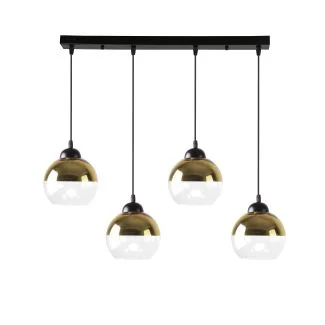 CANDELLUX 34-21274 CONTESSA LAMPA WISZĄCA CZARNY 4X40 E27 KLOSZ ZŁOTY