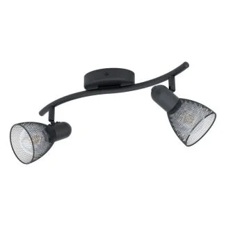 EGLO 98622 LAMPA CAROVIGNO SPOT WELLE/2 E14 SCHWARZ/GITTER CAROVIGNO
