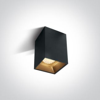ONE LIGHT 12112ZA/B/W Sofades czarna oprawa sufitowa COB LED 3000K 12W + czarny & mosiężnyaw
