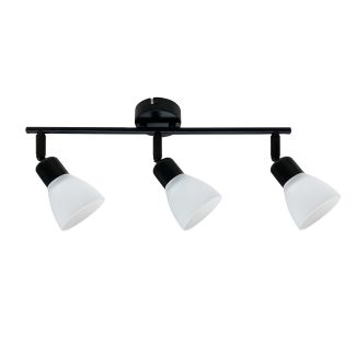 CANDELLUX 93-29591 Costa listwa 3x40W E14 czarny klosz biały