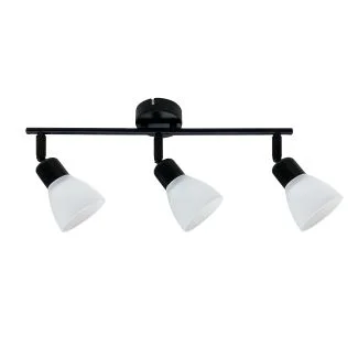 CANDELLUX 93-29591 Costa listwa 3x40W E14 czarny klosz biały