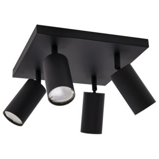IDEUS 3766 MANAM GU10 4D BLACK Oprawa ścienno-sufitowa