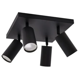 IDEUS 3766 MANAM GU10 4D BLACK Oprawa ścienno-sufitowa