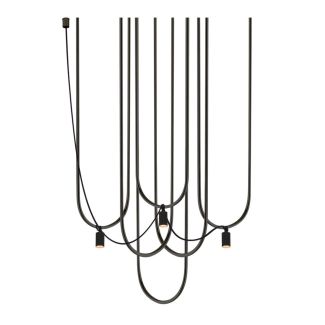 ANTIGO Lampa wisząca Udin 3 - Czarna 9786
