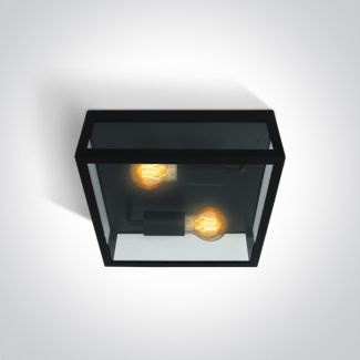 ONE LIGHT 67406D/B Gabbia P czarna lampa ogrodowa 2x40W E27 stal nierdzewna 201 + szkło hartowane