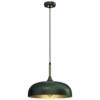 MILAGRO MLP8032 LAMPA WISZĄCA LINCOLN GREEN/GOLD 1XE27 35CM