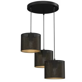 LUMINEX 5254 oprawa sufitowa Loft shade żyrandol czarny złoty
