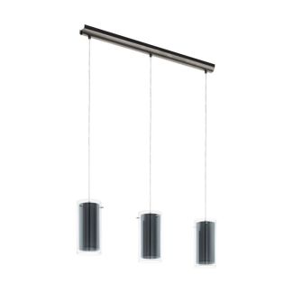 EGLO 99286 LAMPA PINTO TEXTIL OPRAWA WISZĄCA HL/3 E27 NICKEL-M/GRAU/KLARPINTO TEXTIL
