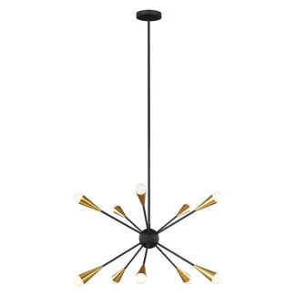 ELSTEAD Jax FE-JAX10-MB 10 Light Chandelier - Midnight Black