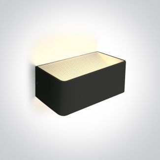 ONE LIGHT 67466B/B/W Geraki 2 czarna lampa ścienna LED 3000K 6W IP20