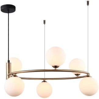 ITALUX Amily MDM-3974/6 BRO lampa wisząca