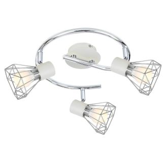 CANDELLUX 98-61355 VERVE LAMPA SUFITOWA SPIRALA 3X40W E14 BIAŁY ABAŻUR CHROM